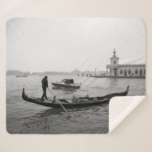 Gondolier Venice Italien Schwarzweißlandschaft P Sherpadecke