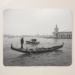 Gondoliere Venedig Italien Schwarz-Weiß-Landschaft Sherpadecke