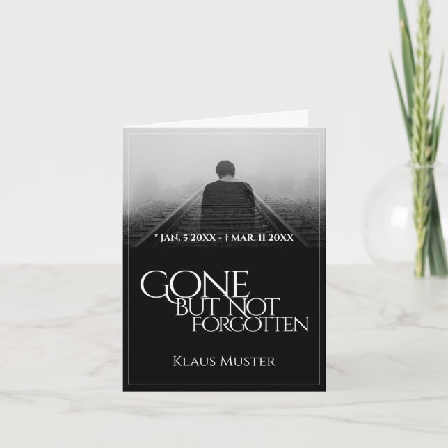Gone, aber nicht vergessen - Dunkel Karte (Vorderseite)