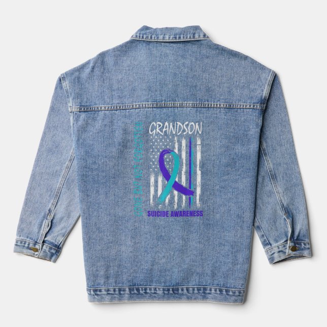 Gone, aber nicht vergessen Grandson Suizid Bewusst Jeansjacke (Rückseite)