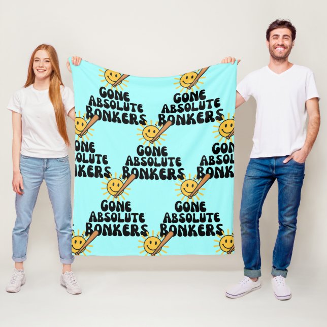 Gone Absolute Bonkers Meme Fleecedecke (Beispiel)