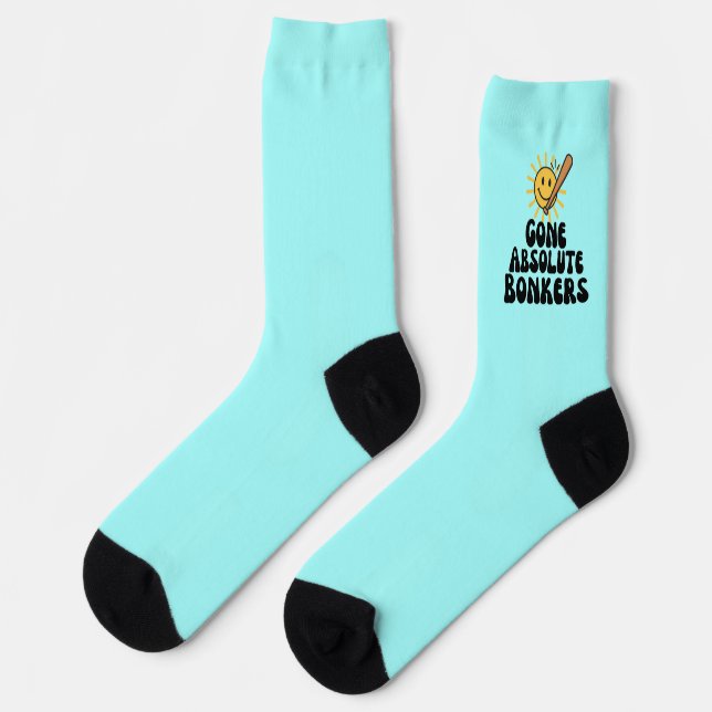 Gone Absolute Bonkers Meme Socken (Linkes Detail)