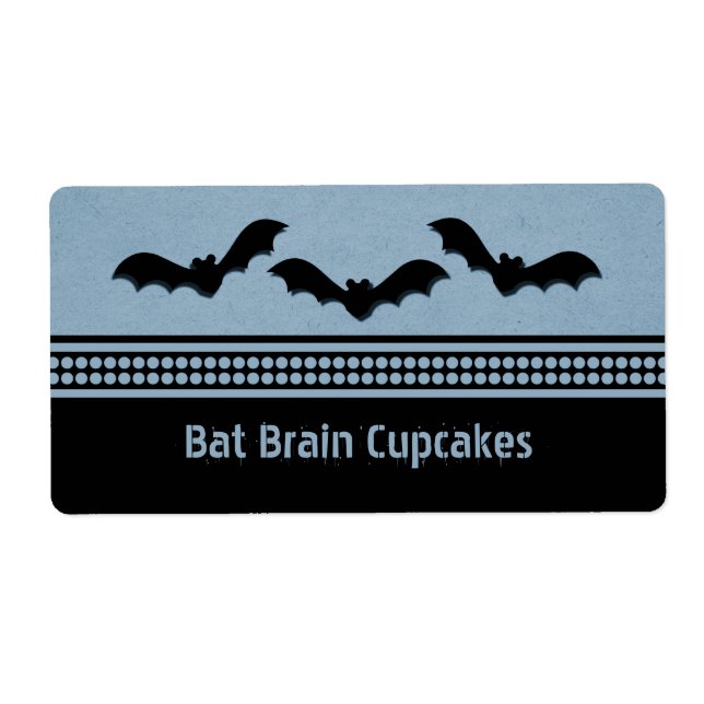 Gone Batty Halloween Backetiketten, Light Blue (Vorne)