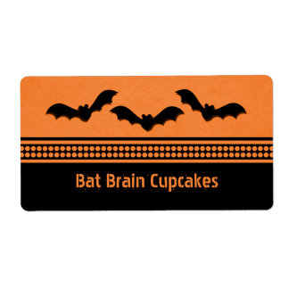 Gone Batty Halloween Baking Labels, Orange