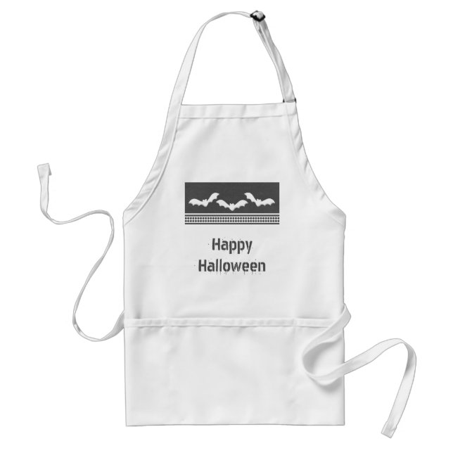 Gone Batty Halloween Schürze, Dunkelgrau Schürze (Vorne)