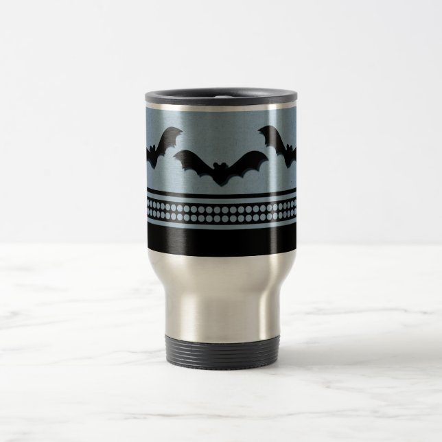 Gone Batty Halloween Tasse, Light Blue Reisebecher (Mittel)