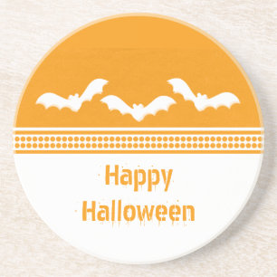 Gone Batty Halloween Untersetzer, Orange & White Untersetzer
