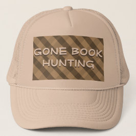 Gone Book Junting Quote Brown Kariert Trucker Hat Truckerkappe