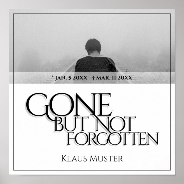 Gone but Not Forgotten - Bright Poster (Vorne)