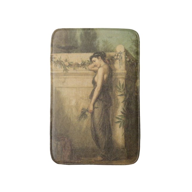 Gone but not Vergessen (John William Waterhouse) Badematte (Vorderseite Vertikal)