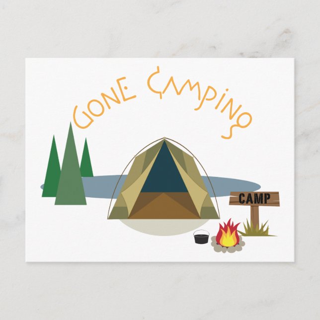 Gone Camping Postkarte (Vorderseite)