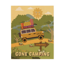 Gone Camping Wood Wall Art