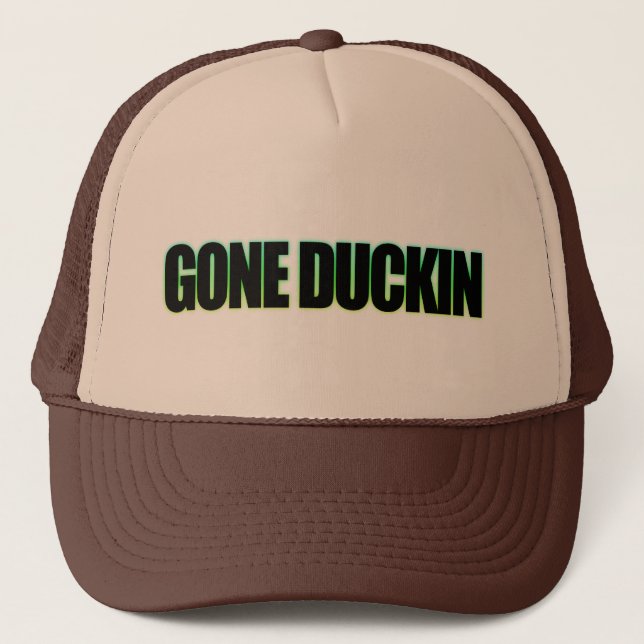 Gone Duckin (Neon) Truckerkappe (Vorderseite)