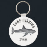 Gone Fischen Thunfisch Moderner Fischer Niedlich Schlüsselanhänger<br><div class="desc">Gone Fischen Thunfisch personalisieren Schlüsselanhänger mit lustigen niedlich für ihn Keepsake,  Sporthobby Papa masculine,  moderne klassische Ehemann einfache Typografie,  Meer Salzwasser tropische draußen,  ideal für Fischer Fischer Fischer Fischer,  Thunfisch Meeresbucht Hafen,  angler anglende nautische Küstensalz,  Vater Großvater,  Rentner Geburtstag Urlaub,  Thunfisch personalisiert whimsical</div>