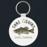 Gone Fish Bass Fish Modern Fisherman Niedlich Schlüsselanhänger<br><div class="desc">Gone Fischen personalize Schlüsselanhänger mit lustigen niedlich für ihn Keepsake,  Sporthobby Papa masculine,  moderne klassische Ehemann einfache Typografie,  Sport-Hobby Maskuline Hobby im Freien,  große Fischer Fischer Fischer Fischer,  Walleye Bass Fisch,  angler süße Tier,  Vater Großvater Vater Großvater,  Rentner Geburtstag Urlaub</div>