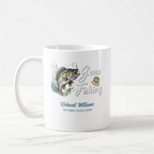 Gone Fish Big Fish Remüde Fischer Geschenk Kaffeetasse