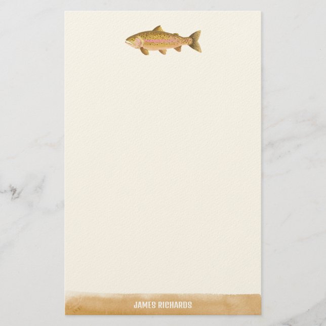 Gone Fishin Illustriert Fish Briefpapier (Vorderseite)