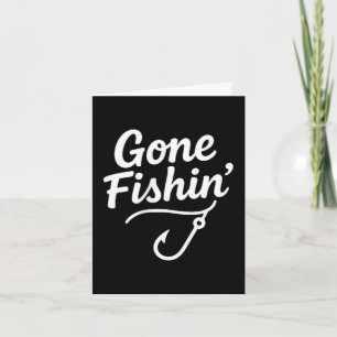 Gone fishin Taschen-Angelgrafik für Angler Karte