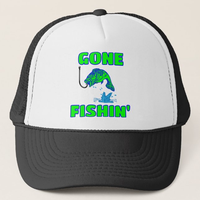 Gone Fishin Truckerkappe (Vorderseite)