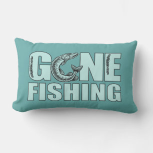 GONE FISHING benutzerdefinierte Farbe Wurfkissen Lendenkissen
