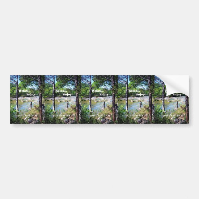 Gone Fishing Card Autoaufkleber (Vorne)