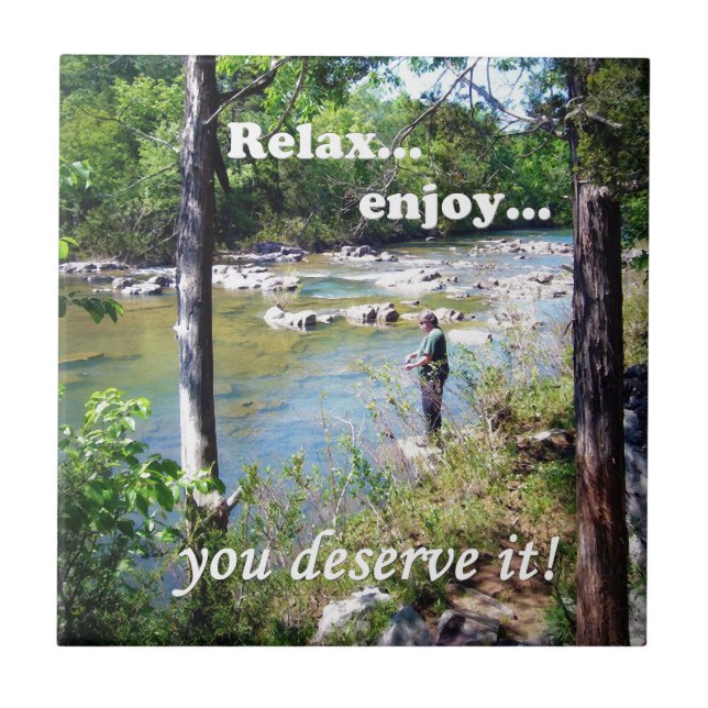 Gone Fishing Card Fliese (Vorderseite)