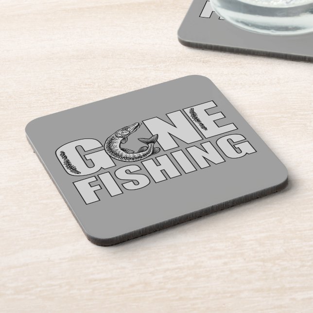 GONE FISHING Custom Untersetzer (Linke Seite)