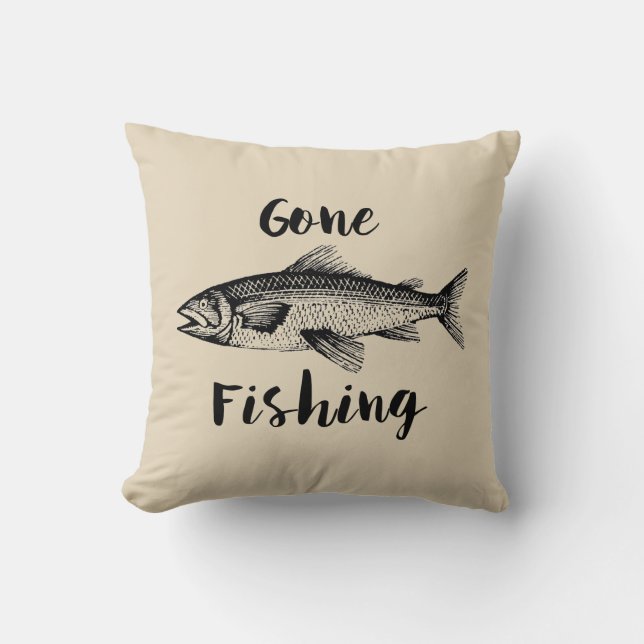 Gone Fishing Decorative Throw Kissen (Vorderseite)