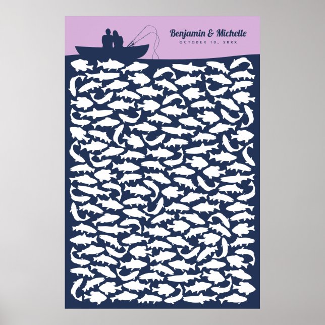 Gone Fishing Gast Book Poster - 150 Unterschriften (Vorne)
