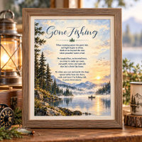 Gone Fishing Gedenk Gedicht