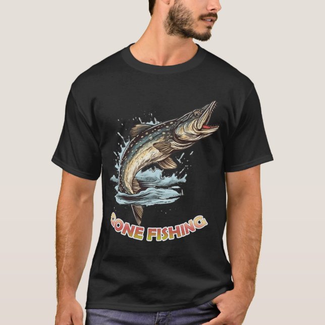 Gone fishing - Hecht T-Shirt (Vorderseite)