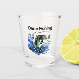 Gone Fishing kann sich kühlen Schnapsglas