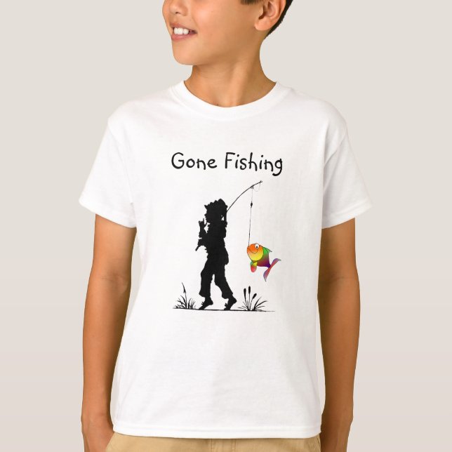 Gone Fishing Kids T - Shirt (Vorderseite)