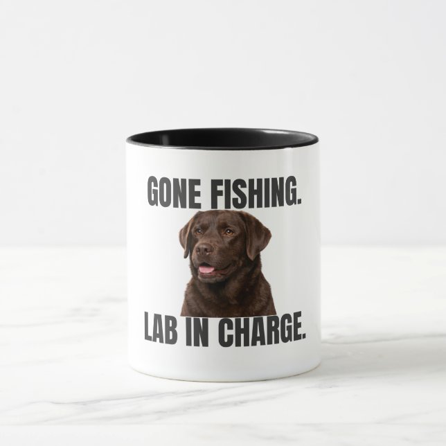 Gone Fishing Lab in Charge Mug Tasse (Zentrum)