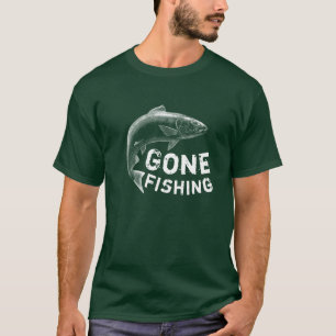 Gone Fishing Leaping Lachs Ruhestand T-Shirt