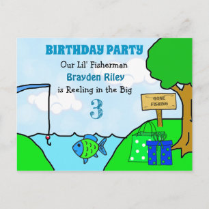 Gone Fishing Little Boy's Birthday Einladungen