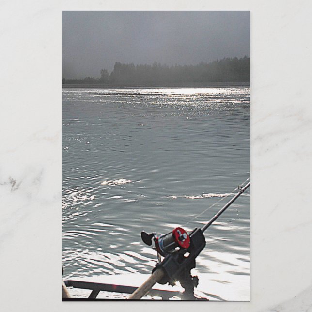 Gone Fishing No Work Briefpapier (Vorderseite)