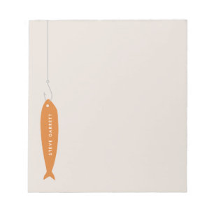 Gone Fishing Notepad - Orange Notizblock