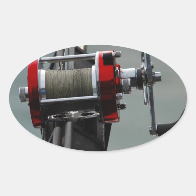 Gone Fishing Ovaler Aufkleber (Vorderseite)