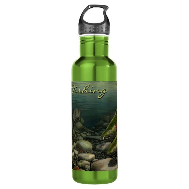 Gone Fishing Personalize Trinkflasche (Vorderseite)
