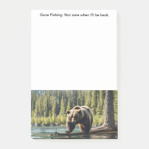Gone Fishing Post-it Klebezettel