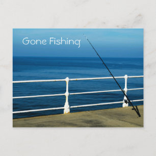 Gone Fishing Postcard Postkarte
