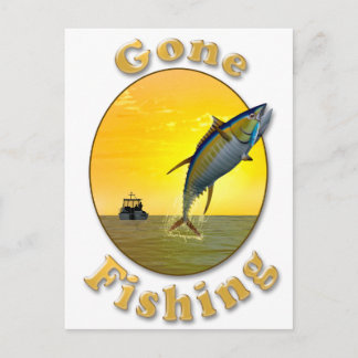 Gone Fishing Postkarte