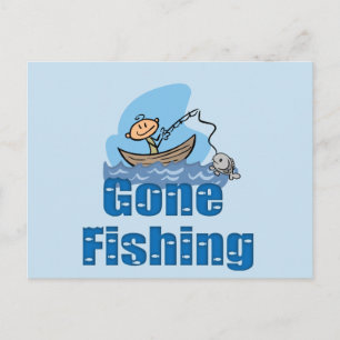 Gone Fishing Postkarte