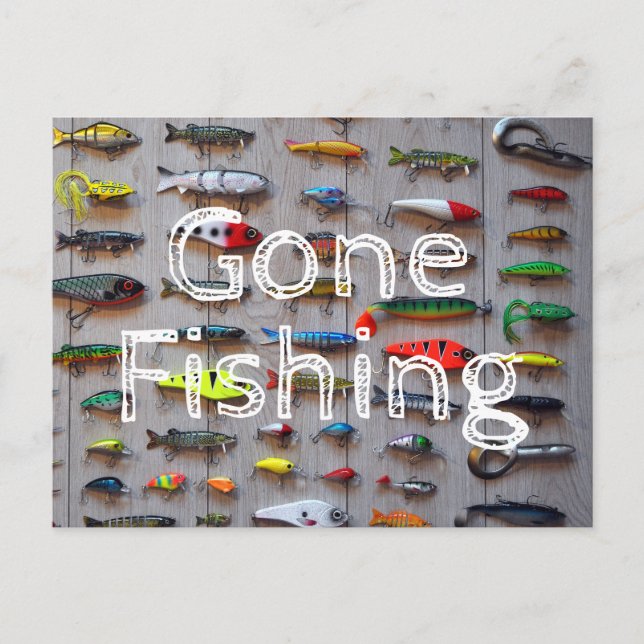Gone Fishing Retirement Fischer Geschenke Postkarte (Vorderseite)