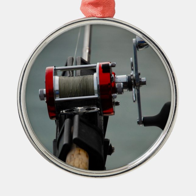 Gone Fishing Silbernes Ornament (Vorne)