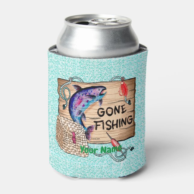 Gone Fishing-Sitte Dosenkühler (Kanne Vorderseite)