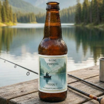 Gone Fishing Stout Bee Label