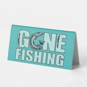 GONE FISHING TISCHAUFSTELLER