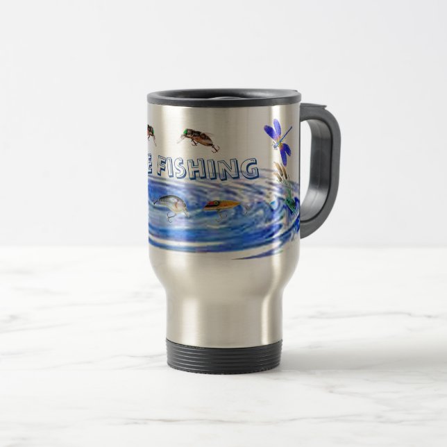 Gone Fishing Travel Mug (Devant droit)